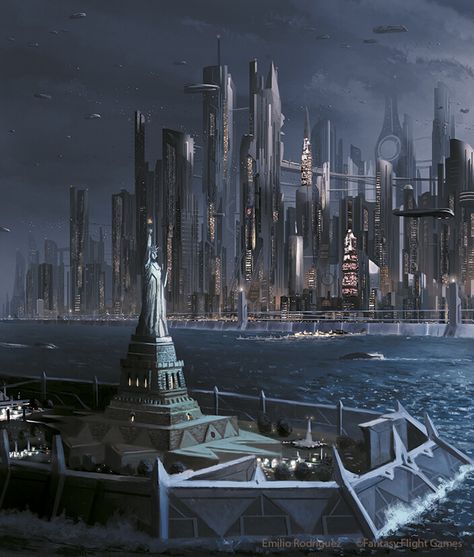 Future City Concept, Android Netrunner, Scifi City, Future Cities, Sci Fi Landscape, Ruined City, Temple Ruins, Sci Fi City, Sci Fi Environment