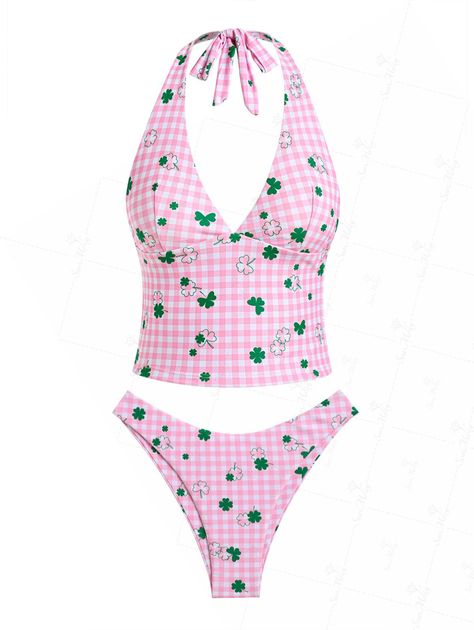 PRODUCT DESCRIPTIONFeatures:Wire Free,Padded (Removable Pads),LinedMaterial:Polyester,SpandexNeckline:HalterPattern Type:Floral,GinghamSwimwear Category:Tankini SetFabric Stretch:High Stretch Tankini Aesthetic, Swimsuit Aesthetic, Halter Tankini, Pink M, Tankini Set, Floral Printed, Tankini, Gingham, Light Pink