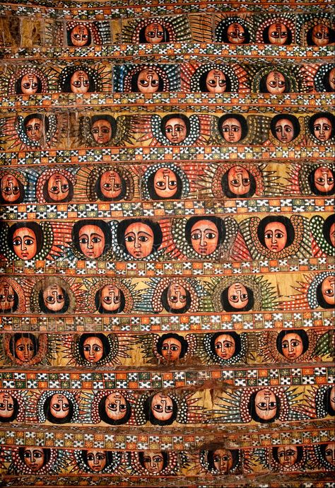 Church Ceiling, History Of Ethiopia, Ethiopian People, Ethiopian Wedding, Painting Competition, Sacred Architecture, Christian Artwork, Ancient Artifacts, Orthodox Icons