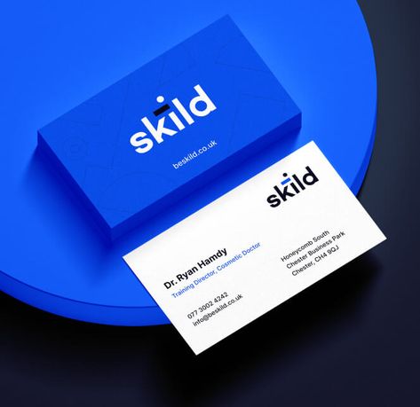 Branding Design Identity Style Guide for Skild. Skild is an aesthetics academy based in UK, providing training courses for healthcare professionals. They now have a modern, professional brand that conveys their values. Branding Design includes logo development, dark and light logo design, colour palette, custom illustrations and guidance on how the branding design can be used. Fatima Calligraphy, Light Logo Design, Branding Design Identity, Design Colour Palette, Modern Card Design, Agency Business Cards, Calligraphy Branding, Logo Development, Visiting Card Design