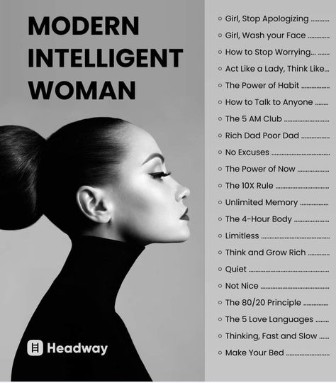 Intelligent Woman, 80 20 Principle, Business Books Worth Reading, Law School Inspiration, Motivational Poems, Be A Lady, Teen Advice, Development Books, 100 Books