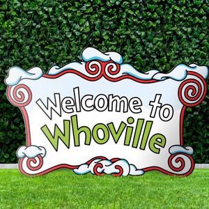 Grinch Yard Decoration Whoville Sign Set Welcome to Whoville | Etsy Welcome To Whoville Sign, Whoville Sign, Welcome To Whoville, Grinch Yard Decorations, Whoville Christmas Decorations, Grinch Decorations, Whoville Christmas, Grinch Christmas Party, Grinch Christmas Tree