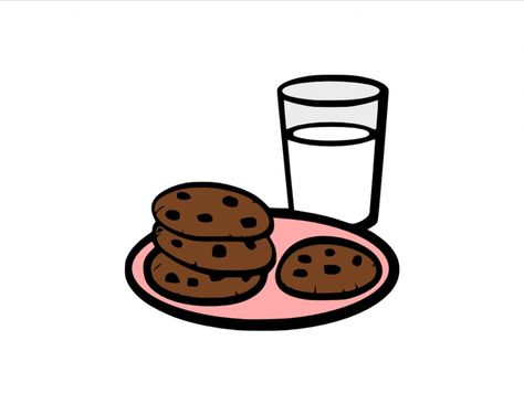 Milk and Cookies Milk And Cookies Drawing, Trace Drawings, Titles Ideas, Milk Drawing, Cookie Drawing, Pink Eraser, Cookie Craft, Cookies And Milk, Cup Of Milk