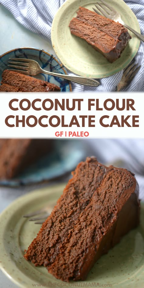 Coconut Flour Chocolate Cake, Coconut Flour Cakes, Healthier Treats, Baking With Coconut Flour, Coconut Flour Recipes, Paleo Low Carb, Gaps Diet, Keto Cake, Makanan Diet