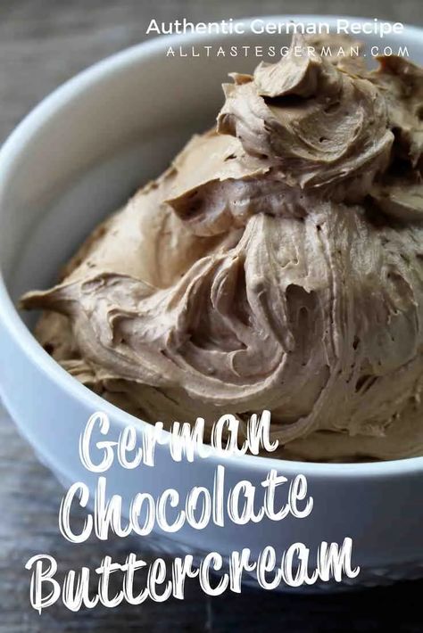 Chocolate German Buttercream, German Buttercream Frosting, German Buttercream Recipe, German Chocolate Icing, German Chocolate Cake Frosting, German Buttercream, German Chocolate Frosting, Icing Recipes, Cake Filling Recipes