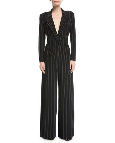 Tuxedo Jumpsuit, Pinstripe Jumpsuit, Tuxedo Women, Norma Kamali, Fall Winter 2016, Nyc Fashion, Boss Lady, Fashion Lifestyle, Jumpsuits For Women