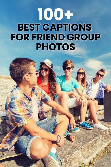 Wondering what to caption that group friend photo? Here are some great quotes to use as short captions that are pretty much.... 'nuff said! These captions for group photos of friends are great for instagram. Comments For Friends Group Photo, Group Pictures With Friends Caption, Short Caption For Friends Group Photo, Favorite People Caption, Group Travel Pictures, Instagram Captions Group Picture, Group Photo Quotes, Caption For Group Of Friends, Captions For Friends Pictures