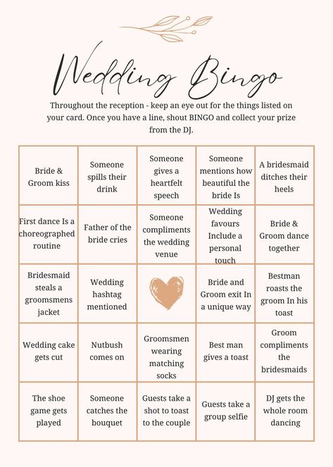 Wedding Bliss Bingo: A Joyful Game for Celebrating Love Wedding Bingo, Fundraising Games, Bingo Casino, Free Printable Bingo Cards, Bingo Online, Free Bingo Cards, Wedding Games For Guests, Wedding Reception Games, Bingo Template