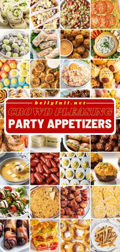 In search of easy appetizers for a party? These popular finger food must be on your menu! Whether cold or hot, sweet or savory, they are always crowd-pleasing appetizers. Find something for everyone here! Easy Appetizers For A Party, Potluck Finger Foods, Cold Party Appetizers, Appetizers For A Party, American Appetizers, Potluck Appetizers, Savoury Finger Food, Hot Appetizers, Appetizers For A Crowd