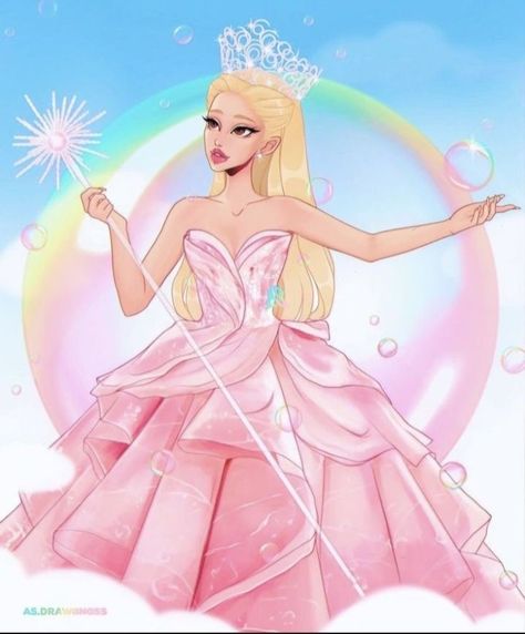 Ariana Grande Anime, Ariana Grande Drawings, Hand And Finger Tattoos, Glinda The Good, Wicked Musical, Black Butler Characters, Wicked Tattoos, Glinda The Good Witch, Ariana Grande Wallpaper