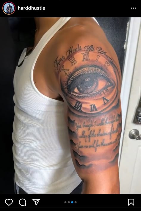 Medium Size Men Tattoos, Eye On Shoulder Tattoo, Men Tattoo Shoulder Ideas, Upper Shoulder Tattoo Men Ideas Design, Tattoo Ideas For Men Bicep, Upper Shoulder Tattoo Men Half Sleeves, Mens Shoulder Tattoo Ideas, Best Shoulder Tattoos Men, Half Sleeve Tattoos For Guys Upper Arm