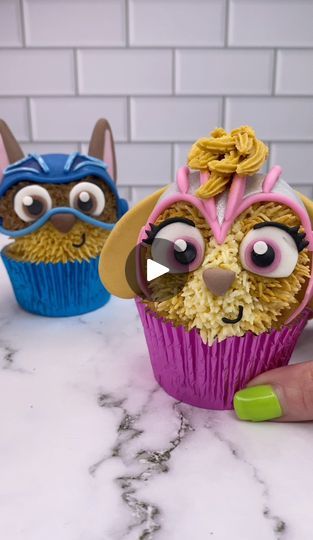 23K views · 953 reactions | #AD MIGHTY PUPCAKES 💗🐶💙Watch me transform a cupcake into a Mighty Pup @pawpatrolmovie These PAW-tastic PUPCAKES are the perfect addition to your movie watch party at home 🏠 🐶PAW Patrol: The Mighty Movie is available now to watch at home on Digital https://paramnt.us/PAWPatrolMM #PAWPatrolMovie #mightypups #cupcakes #cakeart #cakedbyrach | Caked By Rach | Pinar Toprak · PAW Patrol to the Rescue Movie Watch Party, Paw Birthday, Paw Patrol Cupcakes, Paw Patrol Movie, Rachel Lindsay, Piping Tip, Puppy Cake, Party At Home, Cupcake Art