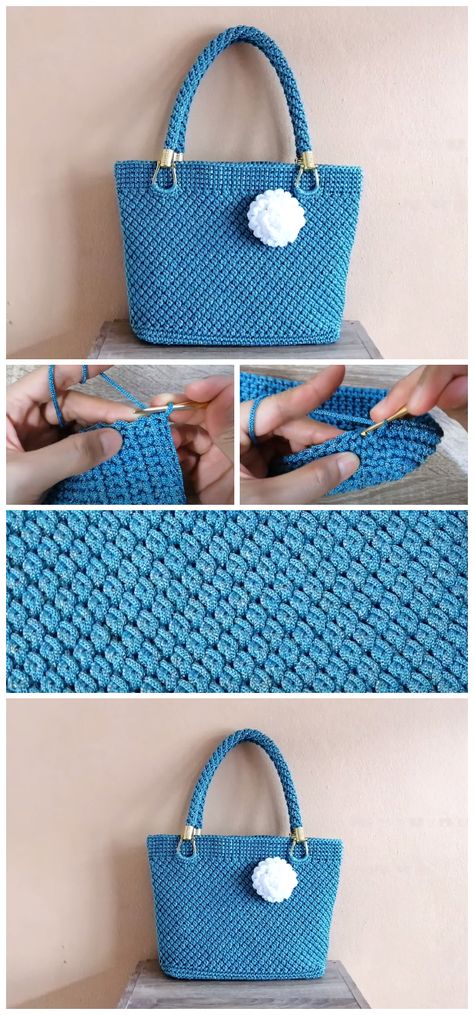 Beach Tote Pattern, Crochet Kingdom, Crocheted Purse, Stitch Bag, Crochet Tote Pattern, Crochet Beach Bags, Crocheted Bags, Popular Crochet, Free Crochet Bag