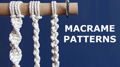 This video tutorial shows some macrame patterns: spiral knot, twisted ropes and alternating half hitch knot. Use these macrame patterns for your macrame wall hangings. Macrame Hitch Knot, Half Knot Macrame, Alternating Half Hitch Knot, Macrame Twist Knot Tutorial, Macrame Half Hitch Knot, Macrame Rope Pattern, Spiral Knot Tutorial, Spiral Macrame Knots, Macrame Spiral Knot Tutorial