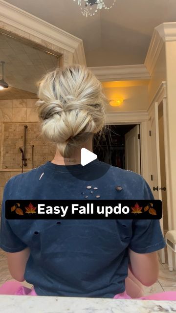 Sydney Brower on Instagram: "This was so simple but is the perfect quick updo for fall 🍂🍁🤩
#hair #hairtutorial #hairtransformation #hairideas #haireducation #hairtrends #hairhack #hairstyle #hairstyles #messybun" Fall Updos, Quick Updo, Quick Updos, Updos For Long Hair, Hair Bun, Easy Fall, Hair Transformation, Messy Bun, Fall Hair