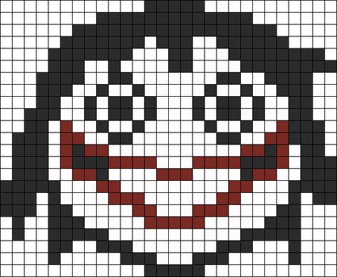 Jason Voorhees Perler Beads, Emo Pixel Art, Creepy Pixel Art Grid, Horror Pixel Art Grid, Michael Myers Alpha Pattern, The Joker Perler Beads, Pixel Grid, Image Spiderman, Easy Pixel Art