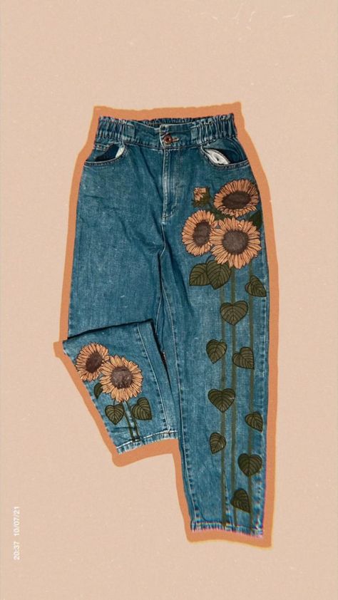 IG:@palettebydiana sunflower jeans 🌻 | Painted clothes diy, Denim diy, Diy denim jacket Sunflower Jeans, Denim Jacket Diy Paint, Custom Jeans Diy, Diy Pants, Diy Denim Jacket, Painted Clothes Diy, Diy Denim, Hand Painted Denim Jacket, Fabric Painting On Clothes