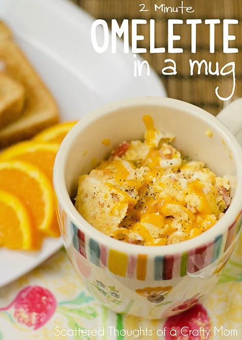 Omg, this 2 minute microwave omelette in a mug is a great breakfast idea!  You can't get and easier than that! Omelette In A Mug, Breakfast In A Mug, Microwave Mug Recipes, Great Breakfast Ideas, Mug Recipes, Microwave Cooking, Breakfast Idea, In A Mug, Microwave Recipes