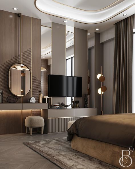 Step into luxury with this beautifully designed bedroom by Base 9 Studio. Every element in this space is thoughtfully curated, from the plush bedding to the sophisticated lighting, creating a perfect blend of comfort and elegance. The use of rich textures and bespoke furnishings exudes a sense of opulence, while the serene color palette invites relaxation. 𝑫𝒊𝒔𝒄𝒐𝒗𝒆𝒓 𝒂 𝒘𝒐𝒓𝒍𝒅 𝒐𝒇 𝒅𝒆𝒔𝒊𝒈𝒏 𝒆𝒅𝒊𝒕𝒊𝒐𝒏𝒔 𝒂𝒕 @covethouse_ #CovetHouse #CircuMagicalFurniture #CovetCollection #CaffeLatteHome #CovetedMaga... Bed Back Designs, Classic Bedroom Design Luxury, Bedroom Design Luxury, Designed Bedroom, Classic Bedroom Design, Bed Back Design, Plush Bedding, Apartment Floor, Exterior Stairs