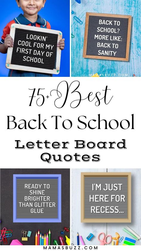 75+ Best Back To School Letter Board Ideas Back To School Felt Board Quotes, Letter Board Quotes Funny Kids, School Letter Board Quotes, 1st Day Of School Quotes, School Letter Board, Funny Letter Board Ideas, Back To School Quotes Funny, Back To School Sayings, First Day Of School Quotes