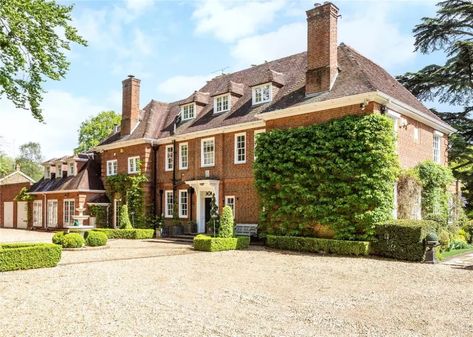 Hogs Back, Seale, Farnham, Surrey, GU10 7 bed detached house for sale - £3,950,000 Surrey House, Dream House Aesthetic, Farnham Surrey, Star Lights On Ceiling, Commercial Property For Sale, Bar Seating, Grand Staircase, Property Marketing, Country Estate