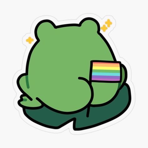 Lgbt Sticker, Gay Sticker, Frog Wallpaper, Gay Pride Gifts, Frog Drawing, Pride Stickers, Business Stickers, Cute Cartoon Drawings, Kawaii Stickers