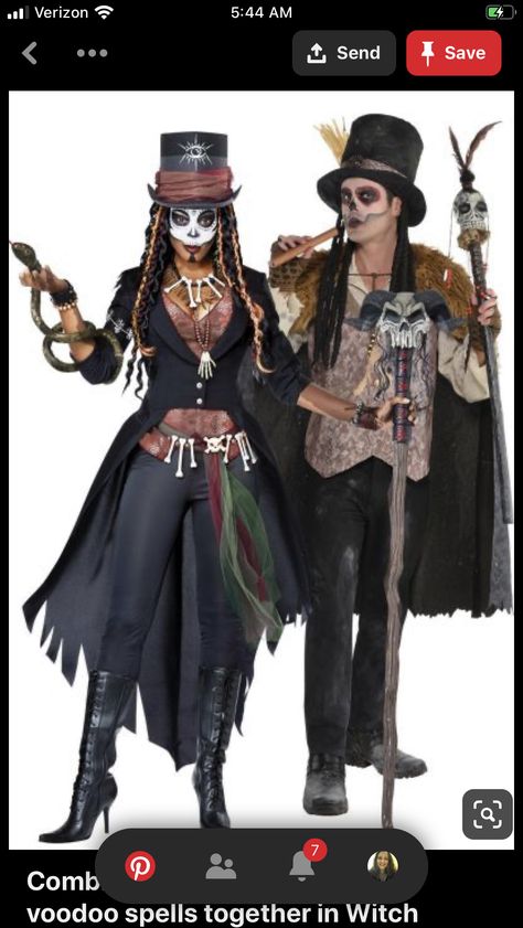 Couples Outfits Matching, Witch Doctor Costume, Voodoo Costume, Voodoo Witch, Voodoo Halloween, Couples Halloween Costumes, Voodoo Priestess, Party City Costumes, Best Couples Costumes