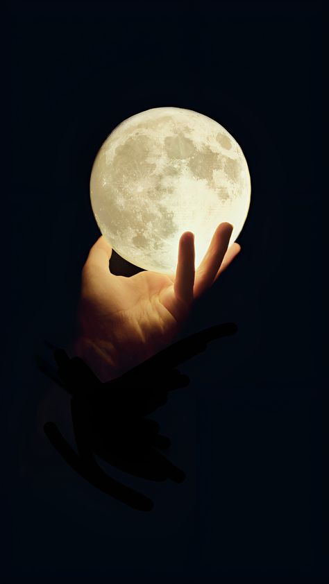 Holding Moon, Moon In Hand, Holding Moon Pose, Holding The Moon, Moon Aestethic, Hand Holding Sphere Reference, Creative Moon Drawing, Moon Person, Looking At The Moon Aesthetic