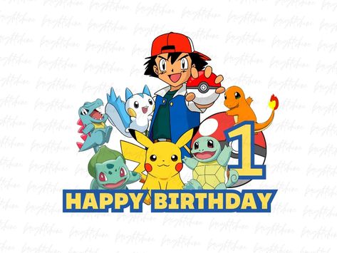 Pokemon Birthday Cake Topper 1 PNG | Vectorency Pokemon Happy Birthday, Pokemon Cake Topper, Pokemon Birthday Cake, Pokemon Cake, Pokemon Backgrounds, Happy Birthday Text, Birthday Text, Pokemon Birthday, Birthday Cake Toppers