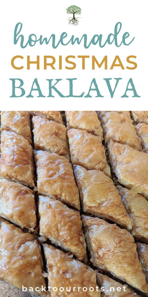 The Best Christmas Baklava, Christmas Baklava Recipe, Christmas Baklava, Easy Baklava Recipe, Baklava Recipes, Homemade Baklava, Baklava Recipe Easy, Easy Holiday Desserts Christmas, Holiday Desserts Thanksgiving