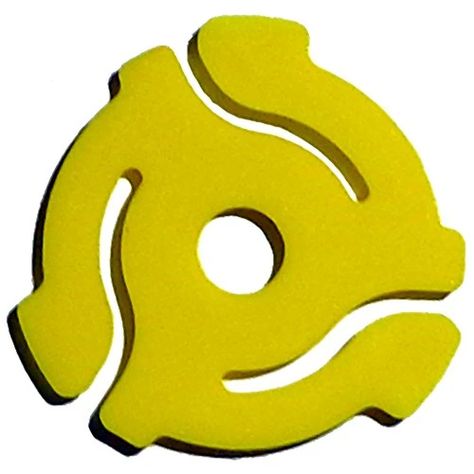 (10 Pack) TEN Yellow Plastic 45 RPM 7 Inch Vinyl Record Adaptor - 7" I – DirectNine - United Arab Emirates 45 Rpm Adapter, Stereo Turntable, Record Turntable, Direct Drive Turntable, Rock Family, Stencil Projects, 45 Rpm Record, 45 Records, Record Players