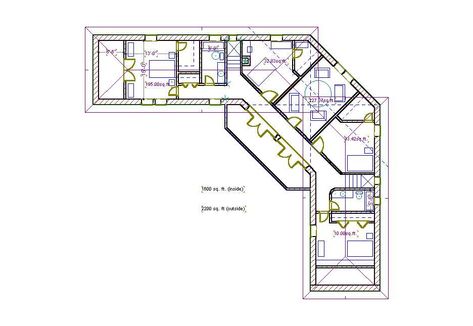 H Shaped House Plans Layout, L Shaped Building, L Shaped Tiny House, U Shaped House Plans, L Shaped House Plans, Shaped House, L Shaped House, Hotel Floor Plan, Hotel Floor