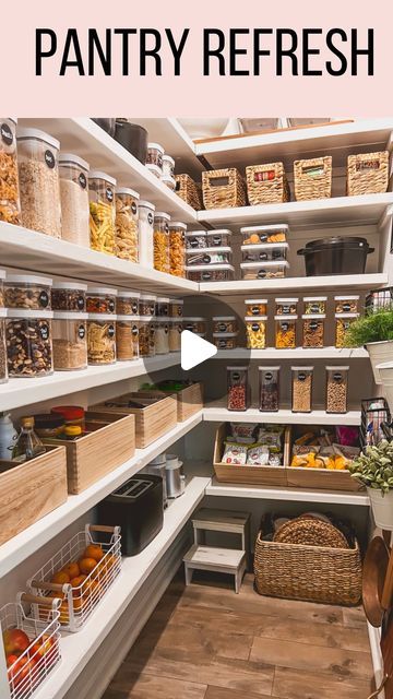 34K views · 1.7K likes | Leanna Laming on Instagram: "Pantry refresh with @zwilling_usa. There is nothing better than a well organized pantry! I love these Fresh & Save CUBE containers that come in so many different sizes! They also stack, have reusable labels, optional color sleeves and are extremely durable !  The vacuum pump preserves food, flavors, crispiness and nutrients for even longer! #FreshAndSave #Zwilling1731 #sponsore  ✨✨For $100 or more purchase or CUBE products, use code “LEANNACUBE”, and get a small CUBE container for free.✨✨ • Only available on ZWILLING.com •Offer expires after 12/31/2023.  #ltkhome #ltkunder100 #organized #pantrygoals #pantryorganization #pantry #kitchendesign #kitchendecor #mybhg #mybhghome" Food Flavors, Small Pantry Organization, Organized Pantry, Laundry Room Renovation, Small Pantry, Pantry Ideas, Room Renovation, Vacuum Pump, Preserving Food