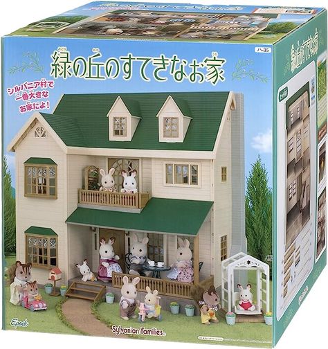 Amazon.com: EPOCH Sylvanian Families House Nice House in The Green Hills (c) -35 : Toys & Games Sylvanian Families House, Lil Woodzeez, Luxury Townhouse, Calico Critters Families, Sylvanian Family, Storage Kids Room, Toy House, Green Hills, Calico Critters