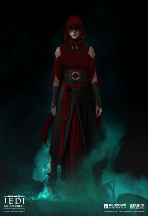 ArtStation - JEDI: Fallen Order Merrin, Jordan Lamarre-Wan Night Sisters Star Wars Oc, Jedi Female Outfit, Jedi Fallen Order Concept Art, Night Sisters Star Wars, Jedi Oc Female Art, Jedi Fallen Order Merrin, Merrin Fallen Order, Fallen Order Merrin, Dathomir Aesthetic