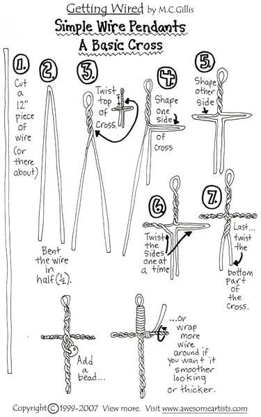 Wire Crosses, Free To Use Images, Simple Cross, Diy Cross, Wire Jewelry Designs, Metal Art Diy, Diy Wire Jewelry, Friendship Bracelets Diy, Wire Work Jewelry