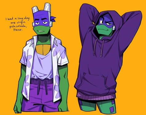 Rottmnt Donnie Hoodie, Ninja Turtles Fanart, Rottmnt Donatello, Rise Donnie, Rottmnt Art, Donnie Rottmnt, Donnie Tmnt, Rottmnt Donnie, Tmnt Characters