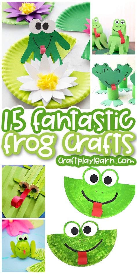 Are you looking for some fun frog crafts to make with the kids? We have a wonderful list of them right here! Whether you’re studying a frog-themed unit or just want to make something froggy for a spring, summer, or Leap Year craft, you’re going to find a hopping good froggy project here. You don’t even need to run to the craft store first, as there are crafts for everything from paper plates to cupcake liners to toilet paper rolls and more. #frog #kids #crafts Frog Crafts For Kids, Frog Crafts Preschool, Frog Activities, Origami Frog, Frog Theme, Frog Crafts, Egg Carton Crafts, Puppet Crafts, Leap Year