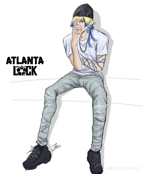 Atlanta Lock Blue Lock, Atlanta Lock, Hood Jjk, Atlanta Drip, Blue Lock Aesthetic, Anime Gang, Gangsta Anime, Anime Gangster, Blue Lovk