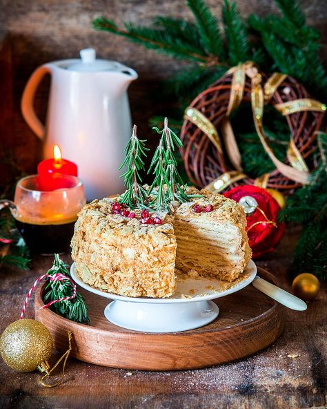 This post is also available in: Deutsch Français Russian Christmas Food, Sugared Lemon Peel, Napoleon Torte, Napoleon Cake, Russian Christmas, Delicious Donuts, 200 Calories, Christmas Cooking, Pomegranate Seeds