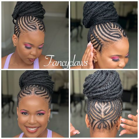 Cornrow Updo Hairstyles Natural Hair, Braided Cornrow Hairstyles Updo Ponytail, Cornrows Braids For Black Women Bun Updo, Corn Row Braids Black Women Cornrows Natural Hair, Cornrows 2023, Updo Cornrows Braids Black Women, Conrow Ponytails, Cute Braided Ponytails, Straight Up Hairstyles Braids African