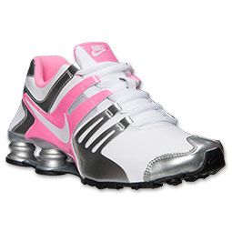 Women's Nike Shox Current Running Shoes | Finish Line | White/Pink Glow/Metallic Silver Nike Shox For Women, Nike Free Runners, Nike Free Run, Nike Shoes Cheap, Nike Free Shoes, Nike Shoes Outlet, Nike Shox, Cheap Nikes, Nike Shoes Women