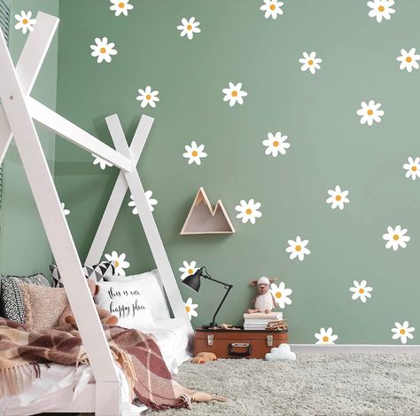 Girls Bedroom Accessories, Nursery Organization Diy, Room Paint Designs, Kids Bedroom Makeover, Baby Wall Stickers, Daisy Wall, Bedroom Ideas Aesthetic, Baby Room Themes, Bedroom Artwork