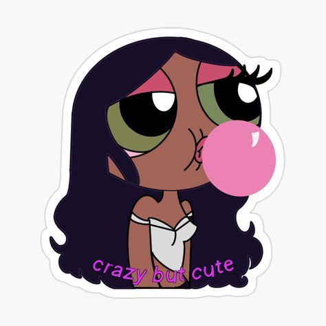 Get my art printed on awesome products. Support me at Redbubble #RBandME: https://www.redbubble.com/i/sticker/crazy-but-cute-by-kgmcg/80089420.EJUG5?asc=u Tufting Drawing, Crazy But Cute, Sticker Inspo, Red Bubble Stickers, Bubble Stickers, Red Bubble, Cute Stickers, Junk Journal, Top Artists