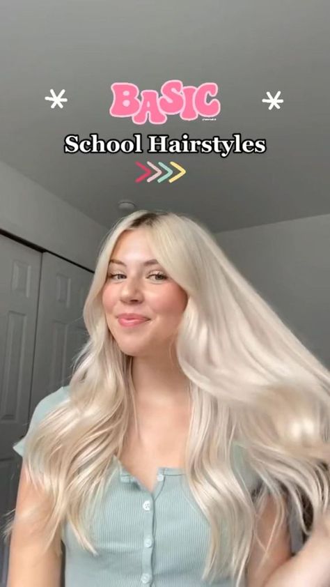 Hair style inspiration for school in 2022 | Long hair styles, Hairstyles for school, Easy hairstyles Hair Styles Of School, Long School Hairstyles, Cute Hairstyles For Schools, Hairstyle Easy For School, Cool Things To Do With Your Hair, Easy To Do Hairstyles For Long Hair, Cool School Hairstyles, Cute Hairstyles No Braids, Cute Aesthetic Hairstyles For Long Hair