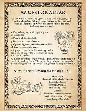 The ancestor altar is a sacred place, a space of coexistence between the living and the dead. Across many traditions, people have called upon our ancestors for guidance, protection, and empowerment. In this blog post, we will explore what is an ancestor altar, why you should cultivate your own, and how to set up a sacred space for your ancestors. Hedge Witches don’t work with any gods or deities, instead communing with the spirits of Nature, or the spirits of the dead January Altar Ideas, How To Set Up An Altar, Ancestor Altar Ideas, Becoming A Witch, Spell Book Printable, Ancestor Altar, Altar Ideas, Witchy Tips, Magick Symbols