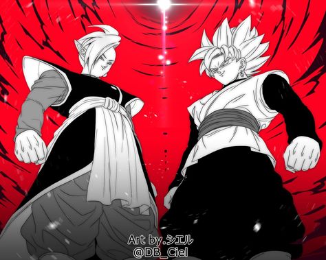 Goku Black X Zamasu, Zamasu And Goku Black, Goku Vs Trunks, Goku Black And Zamasu, Goku Black Zamasu, Dope Pictures, Z Warriors, Naruto Wallpaper Iphone, Anime Zodiac