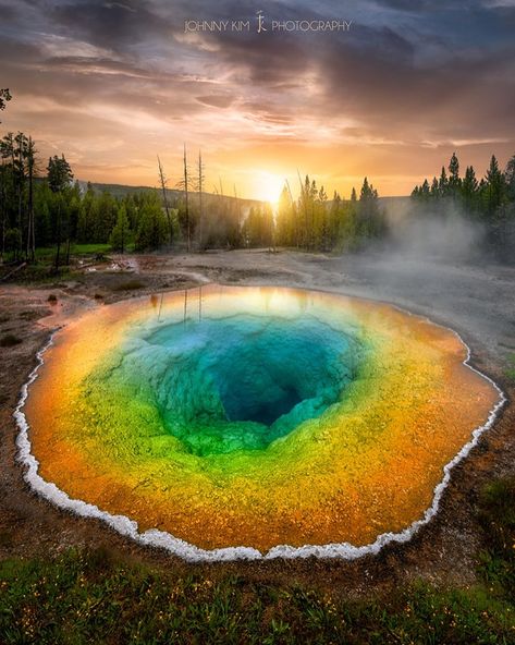 Johnny Kim Photography on Instagram: “Morning Glory \ Morning Glory Pool, Yellowstone National Park \ Satisfy us each morning with Your unfailing love, so we may sing for Joy to…” Yellowstone National Park Photography, Yellowstone Photography, Yellowstone Trip, National Parks Photography, National Parks Usa, Wonderful Picture, Yellowstone National, Morning Glory, Yellowstone National Park