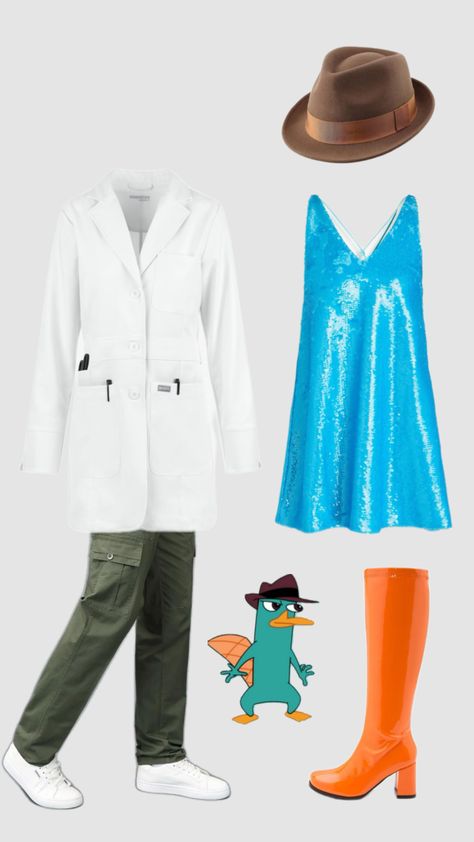 Doof & Perry Phineas and Ferb Halloween Costume 2024 #bff #halloween #halloween2024 #halloweekend #fall #college #amazon #party #sexycostume #collegehalloween Ferb Halloween Costume, Phineas And Ferb Costume, Perry The Platypus, Couple Costumes, College Halloween, Phineas And Ferb, Spooky Scary, Couples Costumes, Senior Year