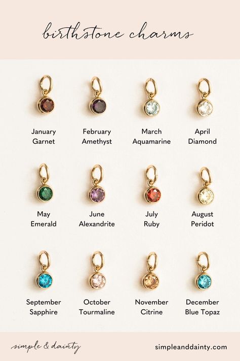 This mother's day, gift mom a personal and sentimental gift with a custom birthstone necklace. Add 1, 2, or 3 charms for each month that is special to mom. Waterproof, safe for sensitive skin, and tarnish resistant – Simple & Dainty carries durable and chic everyday wear jewelry that can even be worn to sleep, all the prices you need. Find more dainty stacking rings, trendy hoop earrings and dainty stud earrings, layering necklaces, and stacking bracelets at Simple & Dainty! Dainty Jewelry Men, Birth Necklace, Earring Layering Ideas, Birthstone Charms For Necklace, Birthstone Jewelry For Mom, Sentimental Necklace, Necklace For Mom, Birth Stone Necklace, Minimalist Birthstone Charm Necklace As Gift For Her